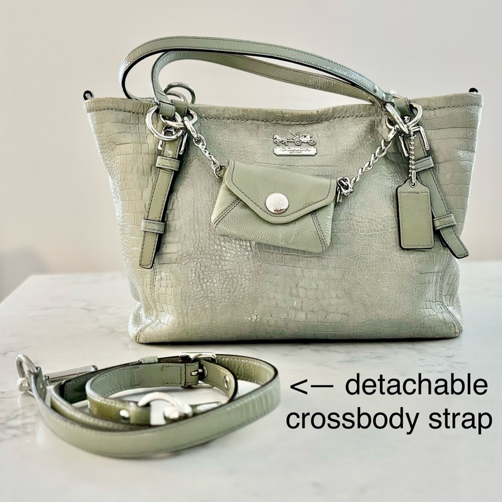Coach Croc-Embossed Leather Tote - Picture 7 of 7